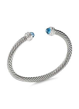 Main View - Click To Enlarge - DAVID YURMAN - Cable Classics' diamond topaz silver cuff