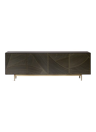 Main View - Click To Enlarge - BETHAN GRAY - Dhow 4-door cabinet – Charcoal/Brass