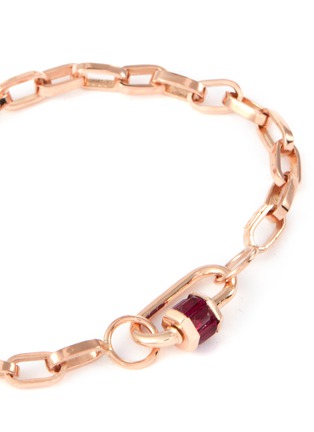 Detail View - Click To Enlarge - MARLA AARON - Ruby 14k rose gold baguette baby lock