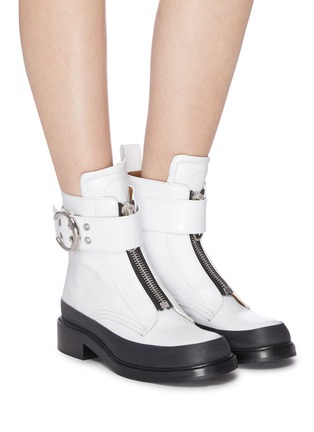 Figure View - Click To Enlarge - CHLOÉ - 'Roy' buckled leather ankle boots
