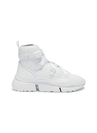 Main View - Click To Enlarge - CHLOÉ - 'Sonnie' chunky outsole high top leather sneakers