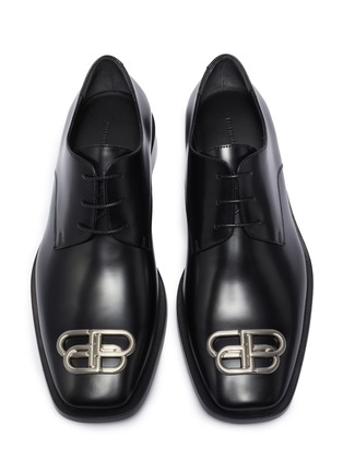 Detail View - Click To Enlarge - BALENCIAGA - 'Jive' 'BB' logo embellished derby shoes