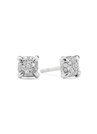 Main View - Click To Enlarge - DAVID YURMAN - Precious Châtelaine' diamond 18k white gold stud earrings