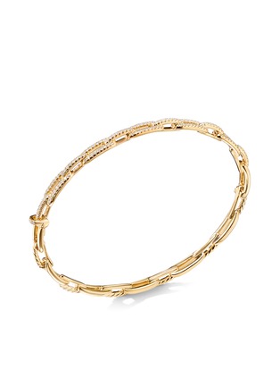 Detail View - Click To Enlarge - DAVID YURMAN - ‘Stax’ 18k gold diamond medium chain link bracelet