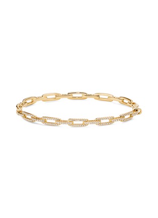 Main View - Click To Enlarge - DAVID YURMAN - ‘Stax’ 18k gold diamond small chain link bracelet