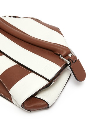  - LOEWE - 'Puzzle Rugby' stripe small leather bag