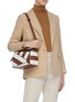 Front View - Click To Enlarge - LOEWE - 'Puzzle Rugby' stripe small leather bag