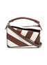 Main View - Click To Enlarge - LOEWE - 'Puzzle Rugby' stripe small leather bag