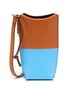 Main View - Click To Enlarge - LOEWE - 'Gate Pocket' colourblock leather crossbody pouch