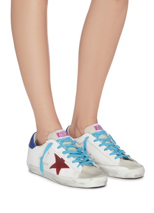 Figure View - Click To Enlarge - GOLDEN GOOSE - 'Superstar' colourblocked leather sneakers