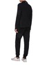 Back View - Click To Enlarge - THOM BROWNE  - Grosgrain trim stripe jersey suit