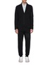 Main View - Click To Enlarge - THOM BROWNE  - Grosgrain trim stripe jersey suit