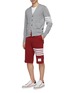 Figure View - Click To Enlarge - THOM BROWNE  - Stripe sweat shorts
