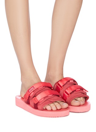 Figure View - Click To Enlarge - SUICOKE - 'MOTO-VS' strappy band suede slide sandals