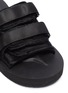 Detail View - Click To Enlarge - SUICOKE - 'MOTO-VHL' strappy band calf hair slide sandals