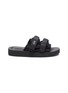 Main View - Click To Enlarge - SUICOKE - 'MOTO-VHL' strappy band calf hair slide sandals