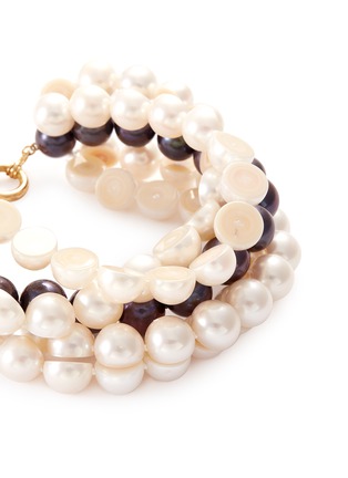 Detail View - Click To Enlarge - TASAKI - Freshwater pearl 18k yellow gold tiered bracelet