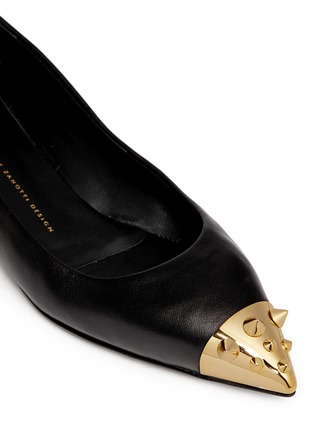 Detail View - Click To Enlarge - 73426 - 'Yvette' spike stud toe cap leather flats