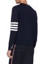 Back View - Click To Enlarge - THOM BROWNE  - Trompe l'oeil suit print stripe sleeve sweater