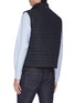 Back View - Click To Enlarge - THOM BROWNE  - Stripe down quilted wool vest