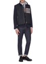 Figure View - Click To Enlarge - THOM BROWNE  - Stripe down quilted wool vest