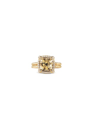 Detail View - Click To Enlarge - DAVID YURMAN - Chatelaine' diamond citrine 18k yellow gold ring
