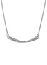 DAVID YURMAN - Diamond silver crossover bar pendant necklace