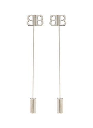 Main View - Click To Enlarge - BALENCIAGA - 'BB' cylinder pin earrings