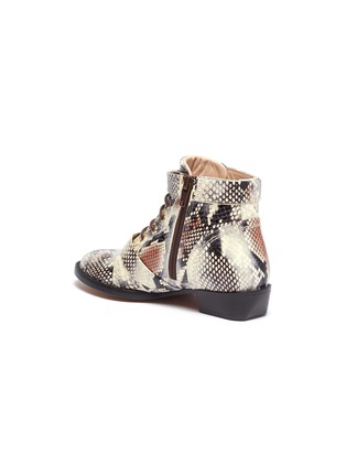 Detail View - Click To Enlarge - CHLOÉ - Snake embossed kids boots