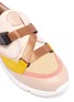 Detail View - Click To Enlarge - CHLOÉ - Cross strap patchwork sneakers