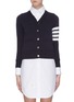 Main View - Click To Enlarge - THOM BROWNE  - Stripe sleeve V-neck cardigan