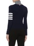 Back View - Click To Enlarge - THOM BROWNE  - Stripe sleeve trompe l'œil colourblock cashmere turtleneck sweater