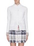 Main View - Click To Enlarge - THOM BROWNE  - Strass embellished contrast cuff cardigan