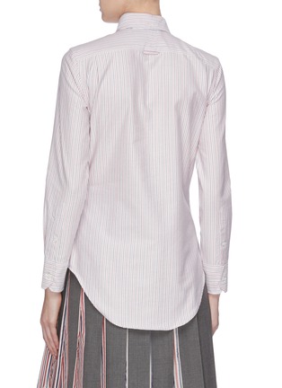 Back View - Click To Enlarge - THOM BROWNE  - Pinstripe Oxford shirt