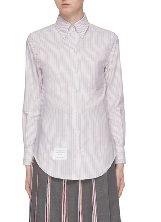Main View - Click To Enlarge - THOM BROWNE  - Pinstripe Oxford shirt