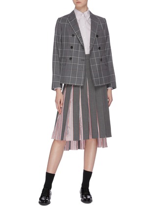 Figure View - Click To Enlarge - THOM BROWNE  - Pinstripe Oxford shirt