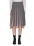 Main View - Click To Enlarge - THOM BROWNE  - Stripe underlay pleated high-low skirt