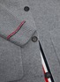  - THOM BROWNE  - Wool-cashmere rib knit sleeve patch pocket duffle coat