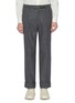 Main View - Click To Enlarge - GUCCI - Contrast stitch label pleated cropped pants