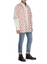 Figure View - Click To Enlarge - GUCCI - Patch pocket stripe oversized half-button placket shirt