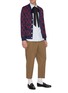 Figure View - Click To Enlarge - GUCCI - GG checkerboard belt jacquard cardigan