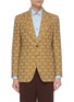 Main View - Click To Enlarge - GUCCI - 'GG' logo embroidered knit blazer