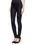 Front View - Click To Enlarge - HELMUT LANG - Coated cotton blend skinny pants