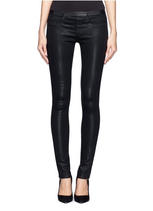 Main View - Click To Enlarge - HELMUT LANG - Coated cotton blend skinny pants