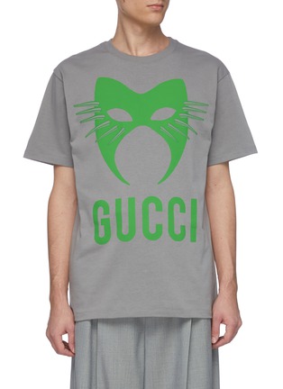 Main View - Click To Enlarge - GUCCI - Cat mask print T-shirt