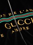 - GUCCI - 'Maison Amour' logo slogan embroidered high neck track jacket
