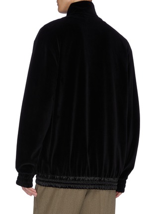 Back View - Click To Enlarge - GUCCI - 'Maison Amour' logo slogan embroidered high neck track jacket