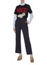 Figure View - Click To Enlarge - GUCCI - GG pinstripe cropped suiting pants