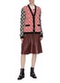 Figure View - Click To Enlarge - GUCCI - Mixed jacquard cardigan