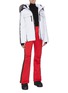 Figure View - Click To Enlarge - FENDI SPORT - 'FENDIROMA' logo embroidered zip puffer ski jacket